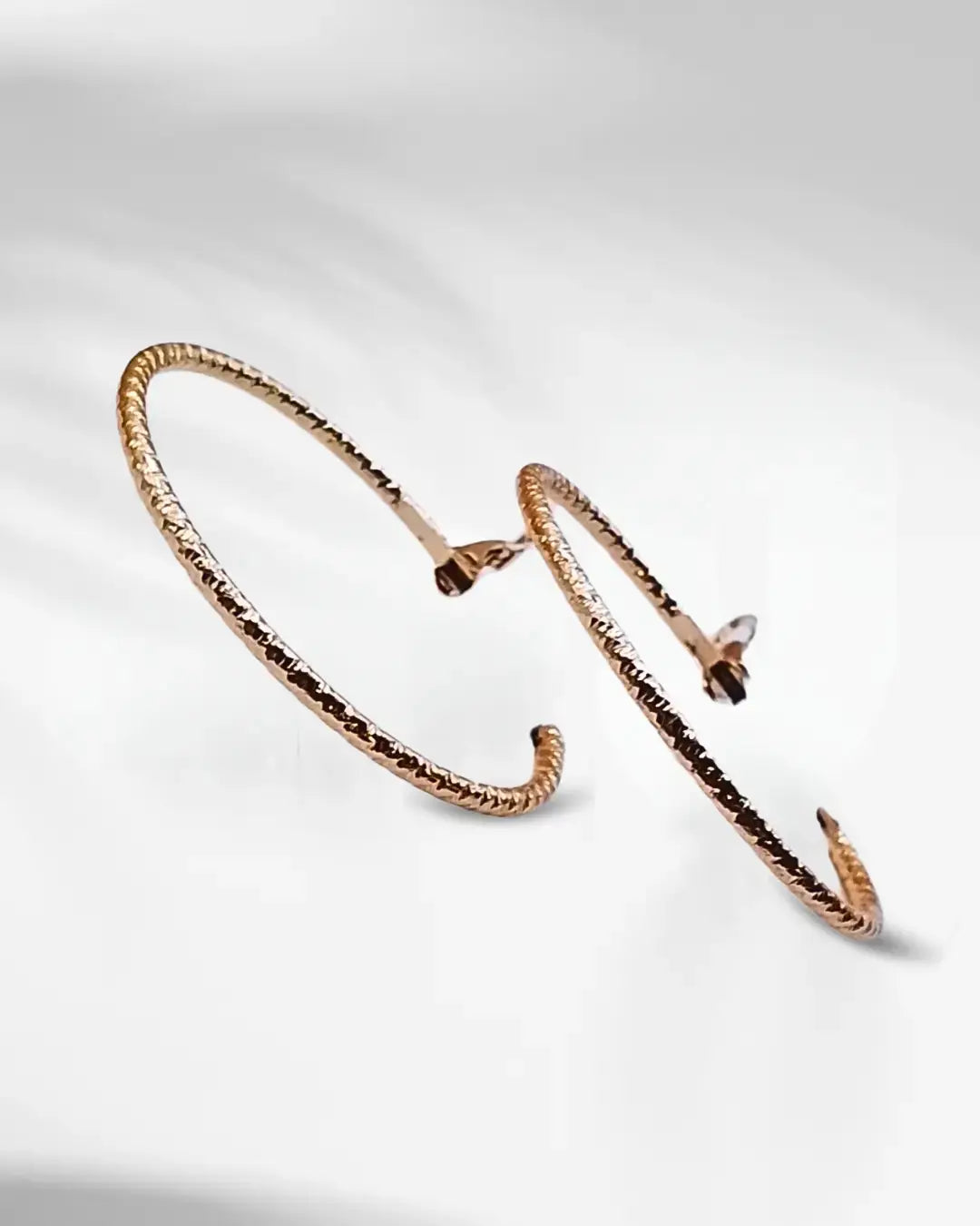 Textured Golden Hoop