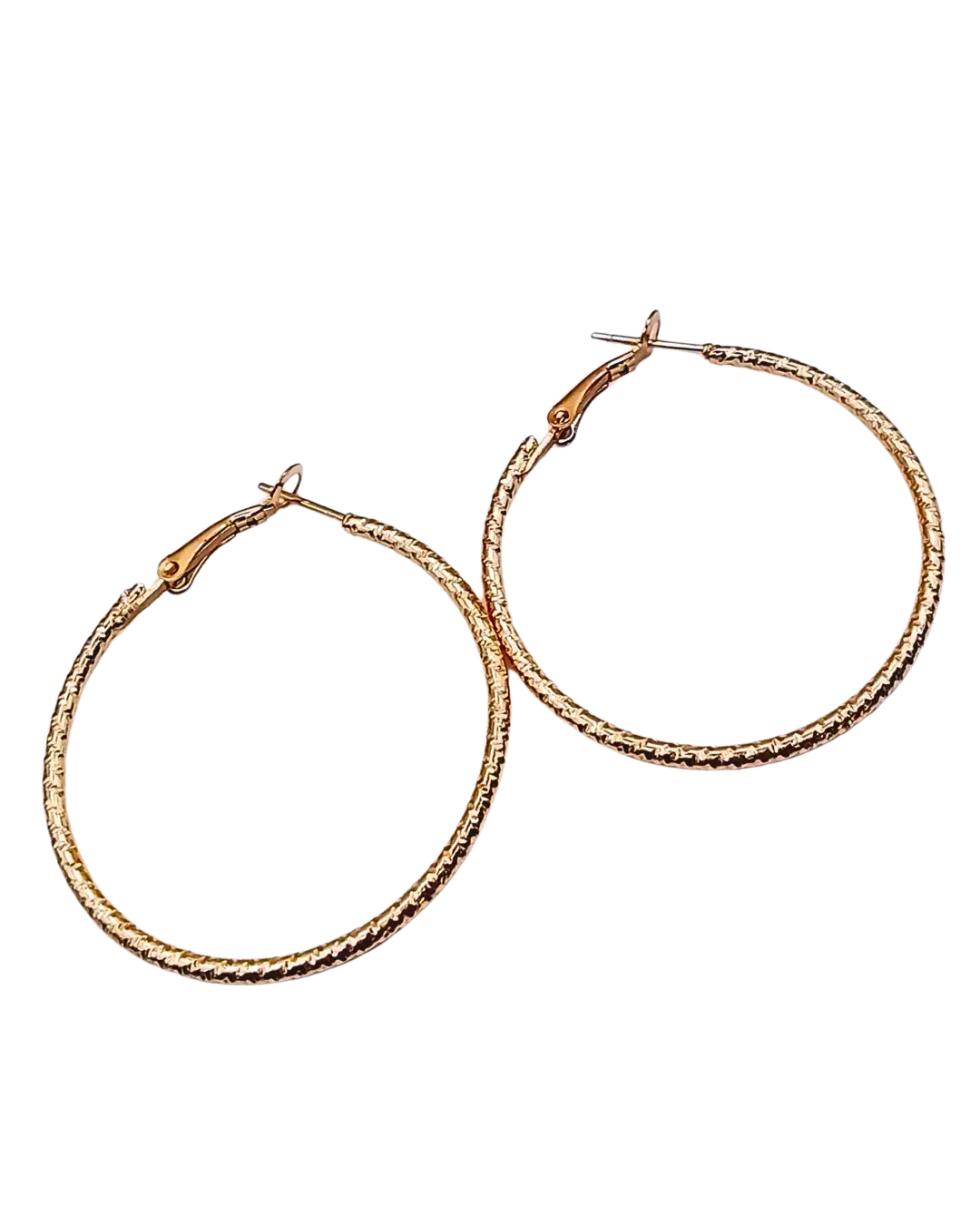 Textured Golden Hoop