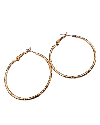 Textured Golden Hoop