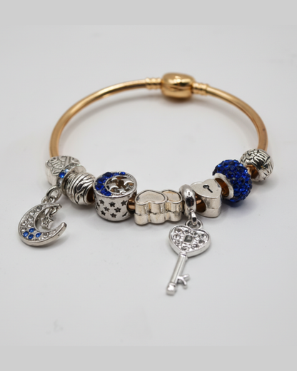 Blue Crescent Bangle