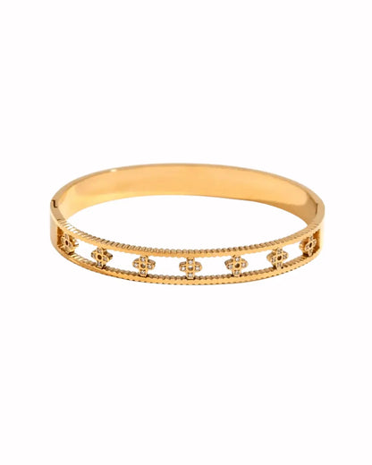 Dainty Floral Cut Bangle