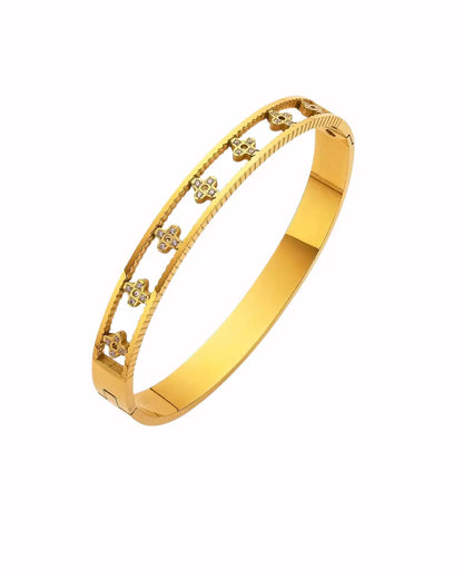 Dainty Floral Cut Bangle