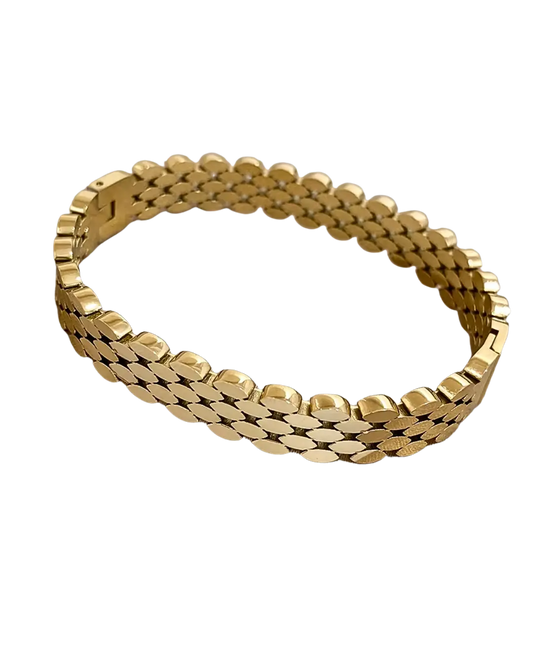 Golden Beaded Chain Bracelet