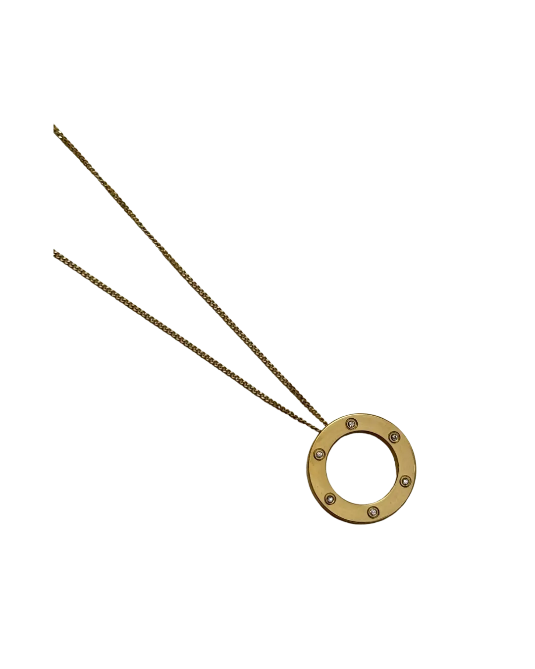 Minimalist Gold Circle Pendant Necklace