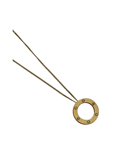 Minimalist Gold Circle Pendant Necklace