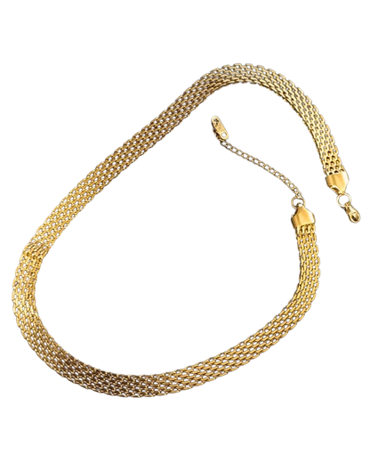 Luxe Mesh Gold Stainless Steel Necklace