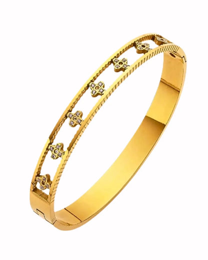 Dainty Floral Cut Bangle