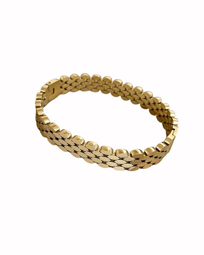 Golden Beaded Chain Bracelet