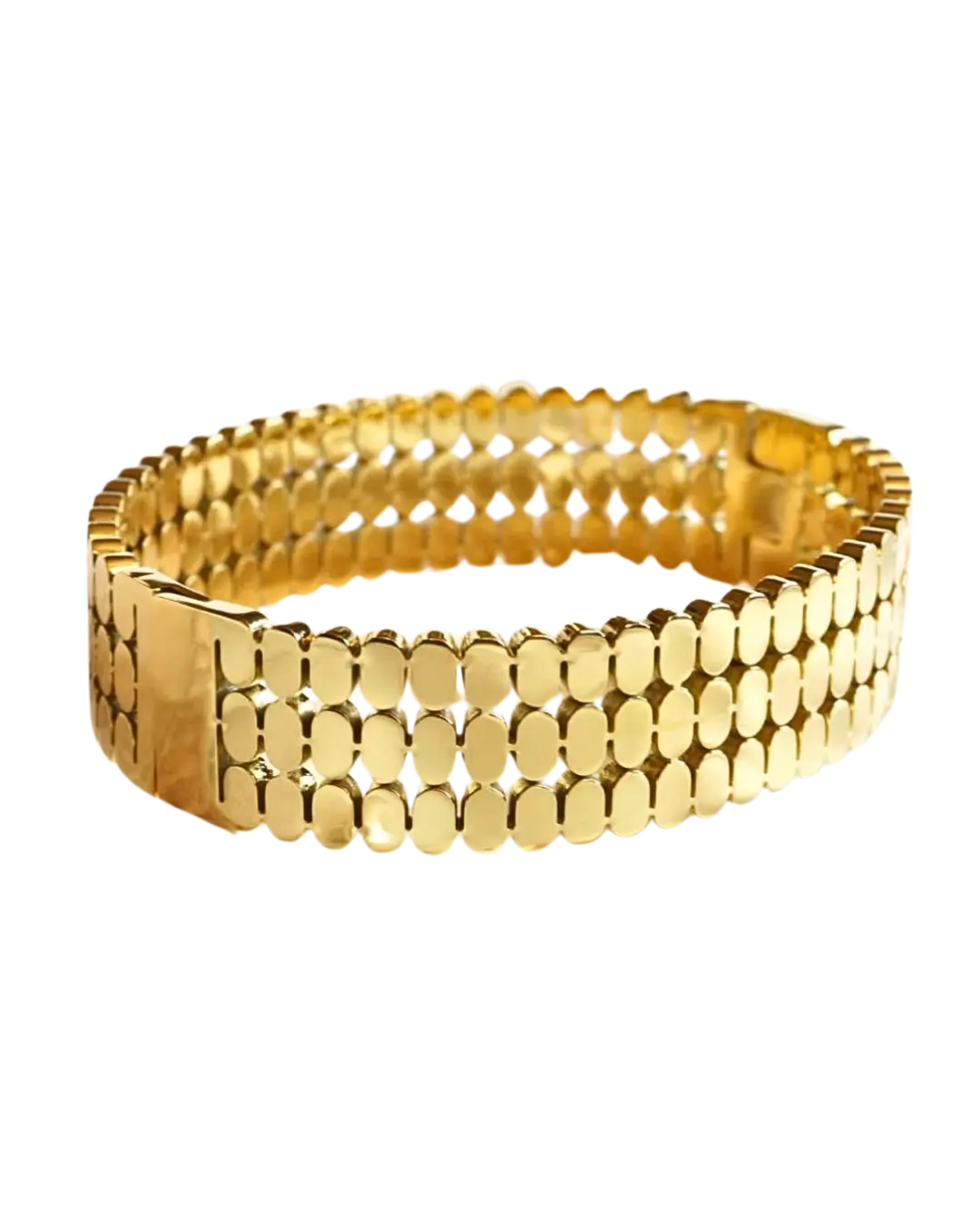 Golden Mosaic Link Bracelet