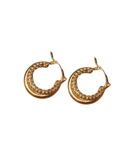 Vintage-Inspired Gold Hoop Earrings