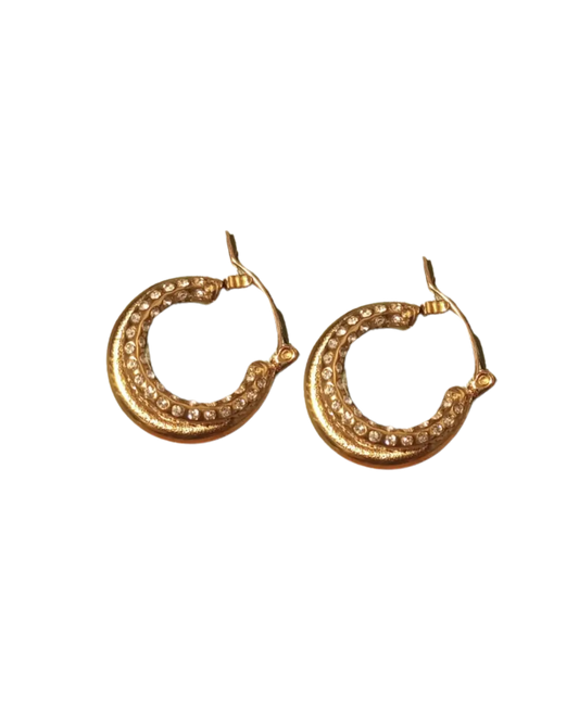 Vintage-Inspired Gold Hoop Earrings