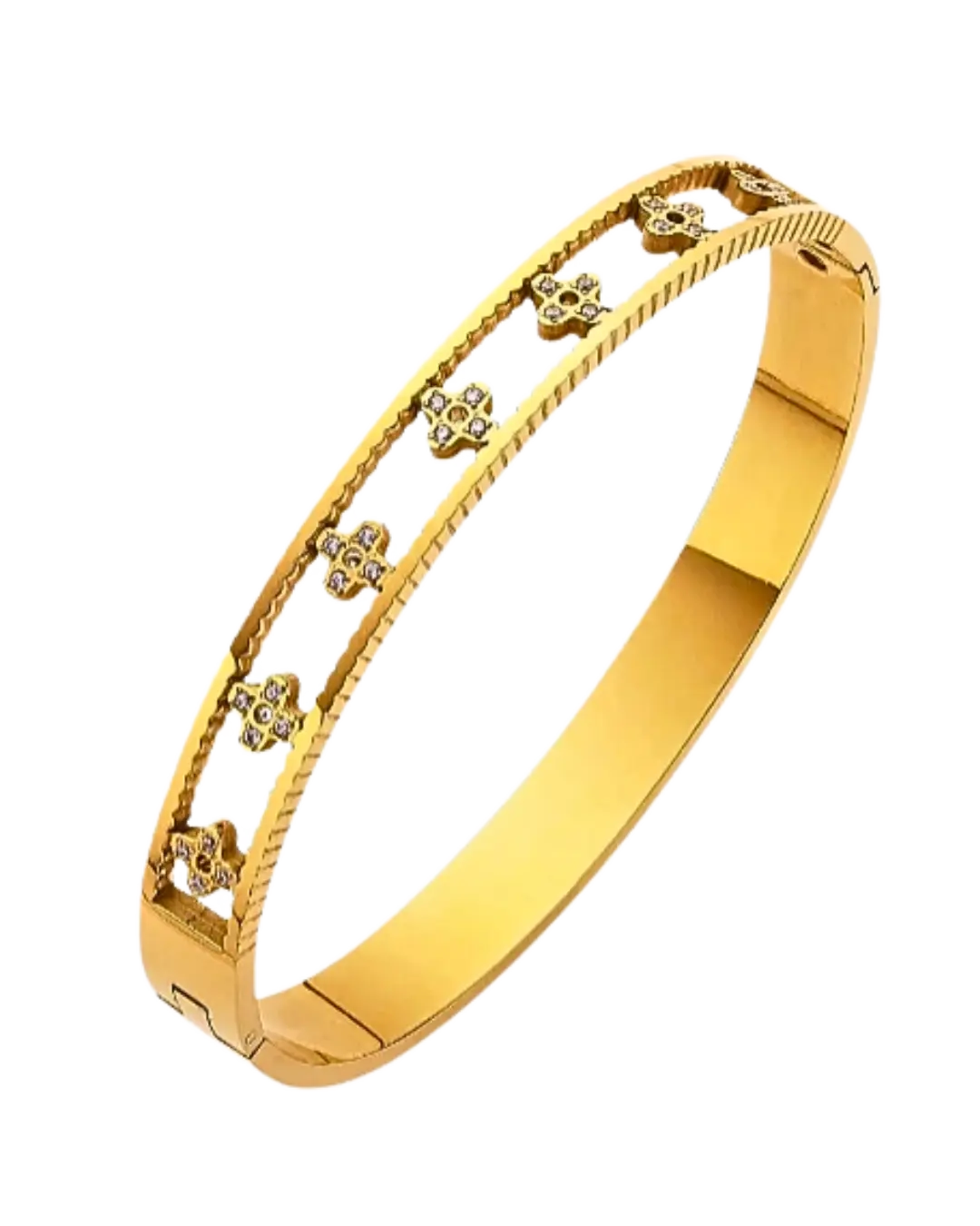 Dainty Floral Cut Bangle