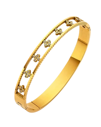 Dainty Floral Cut Bangle