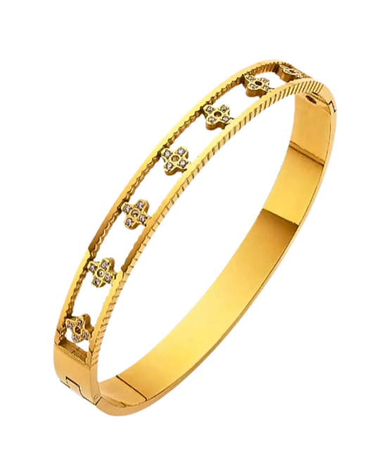 Dainty Floral Cut Bangle