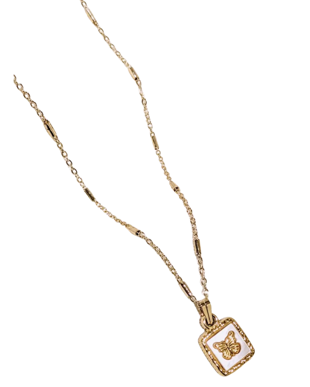 Golden Butterfly Pendant Necklace