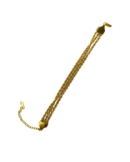 Golden Weave Multi-Strand Chain Bracelet