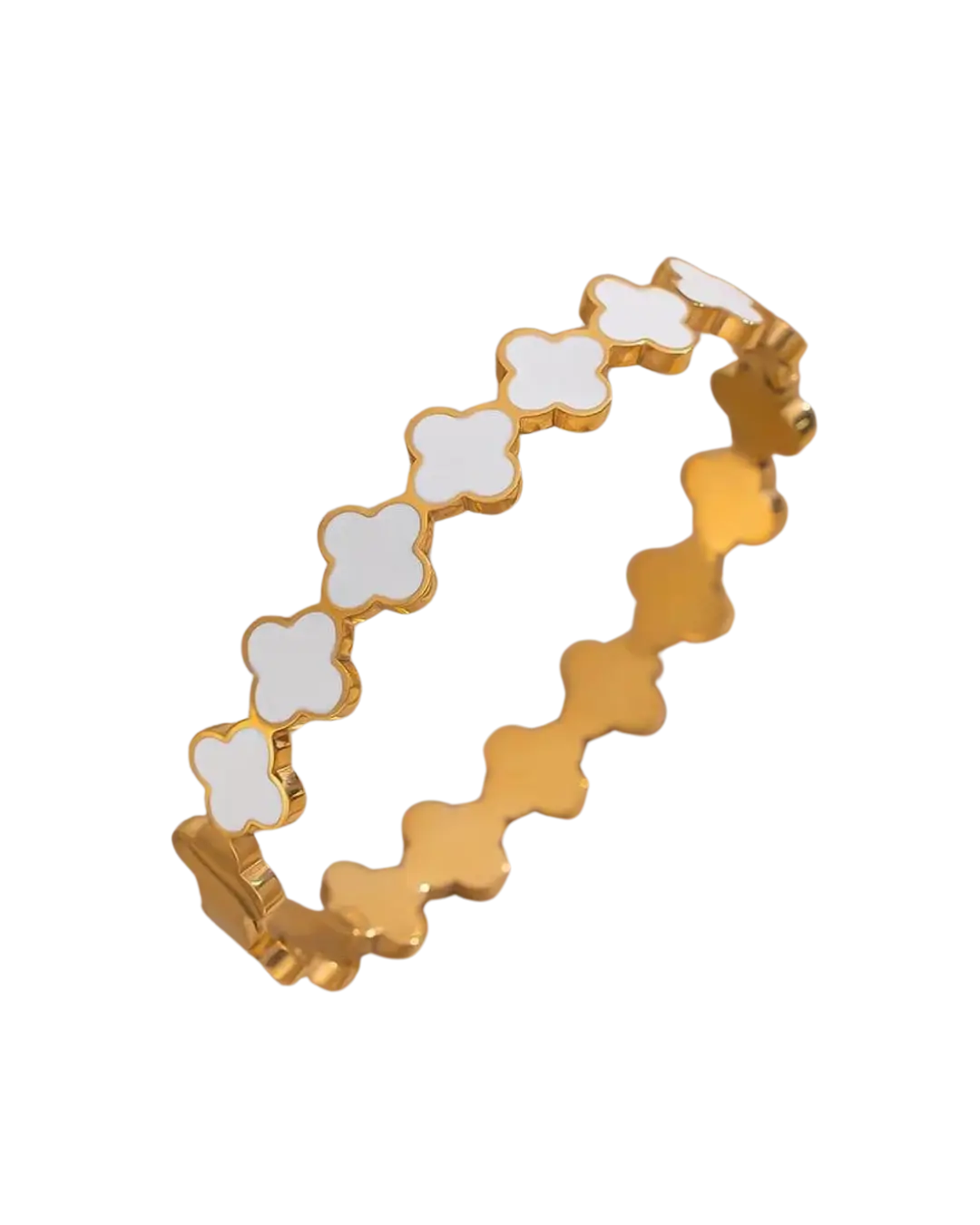 Stainless Steel Clover Bangle