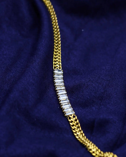 Golden Emerald Crystal Bracelet