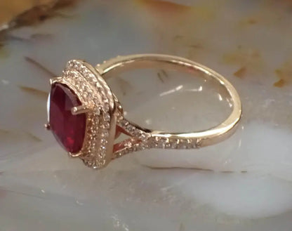 EFFY BRAND RUBY, DIAMOND AND GOLD RING