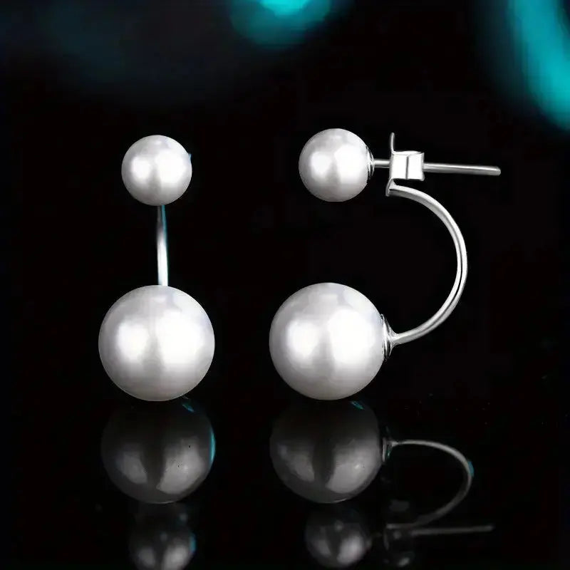 Double Pearl Earrings