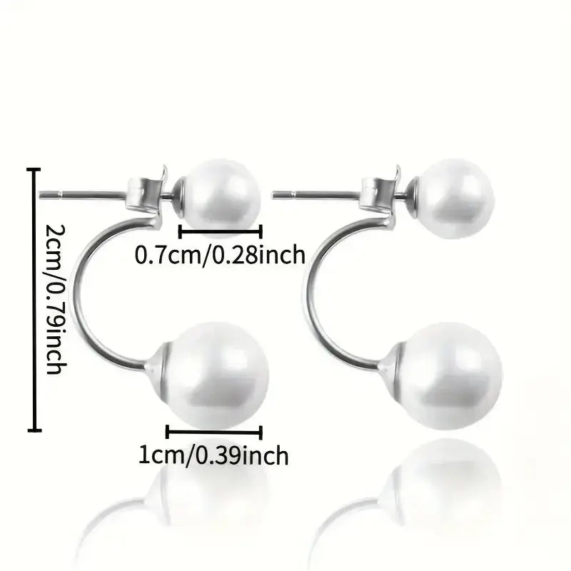 Double Pearl Earrings