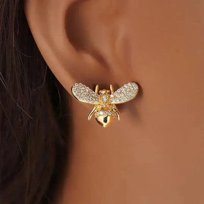 Bee Zirconia Earrings