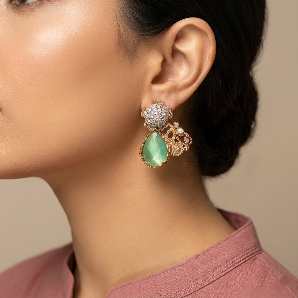 Gold toned earrings