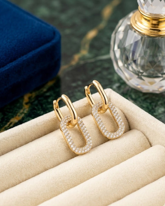 Copper With Zirconia Earrings