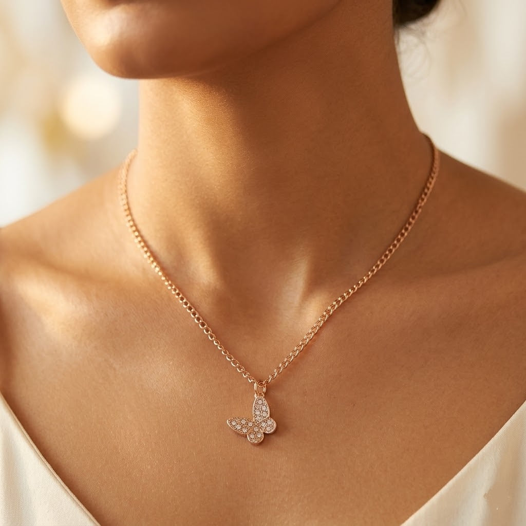 Gold Butterfly Necklace