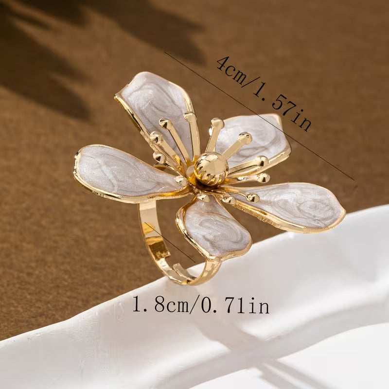 Floral Geometric Ring