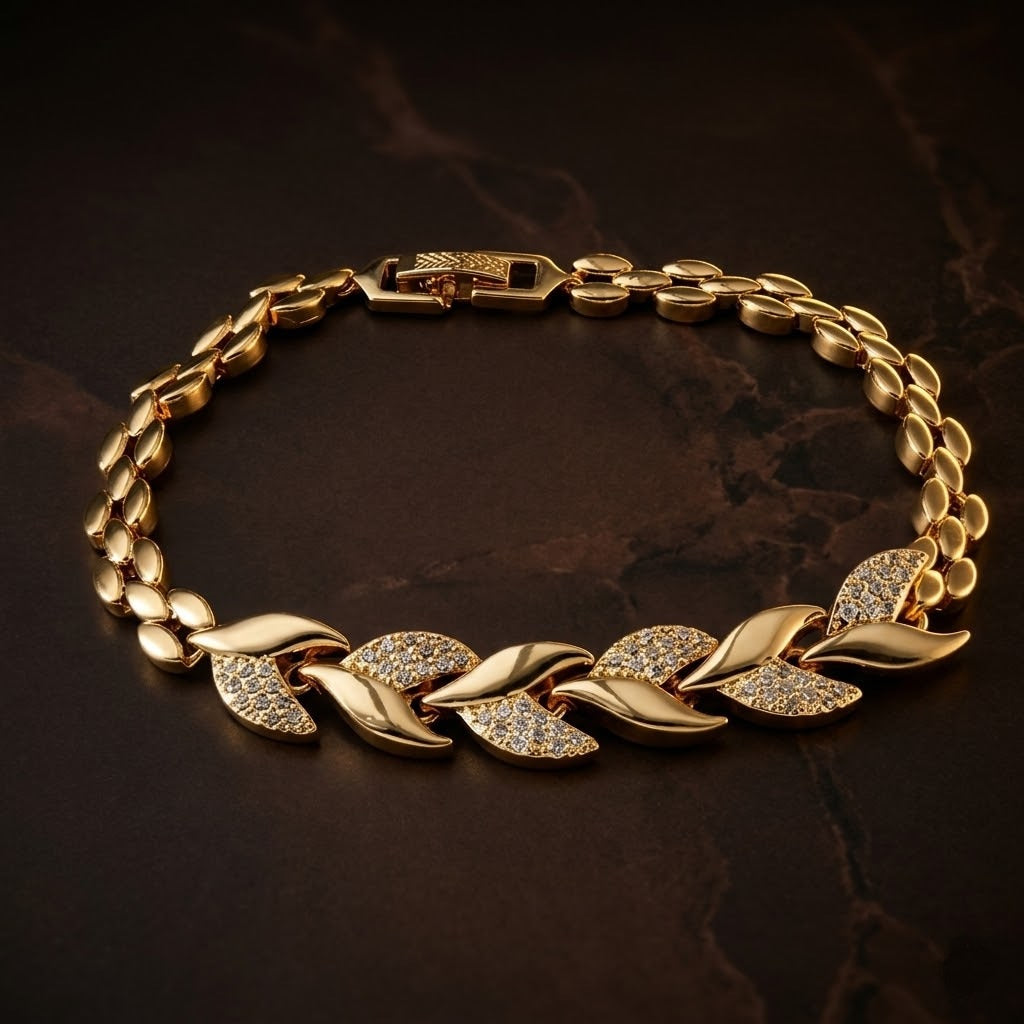Leaf Zirconia Bracelet