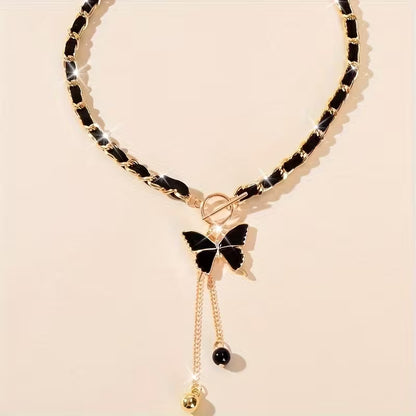 Black Butterfly Necklace