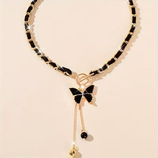 Black Butterfly Necklace
