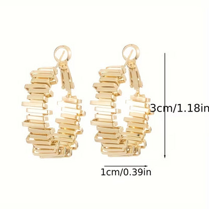 Gear shaped Hoop Earrings