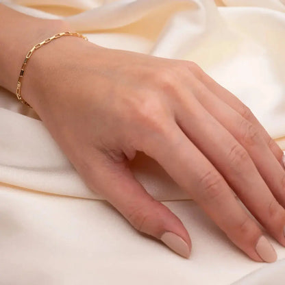 Gold Chain and Link Bracelet