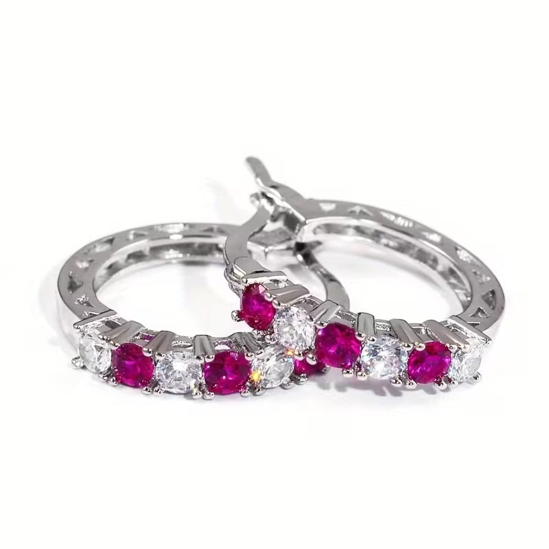 Radiant Cluster Hoop Earrings