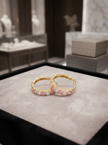 Radiant Cluster Hoop Earrings