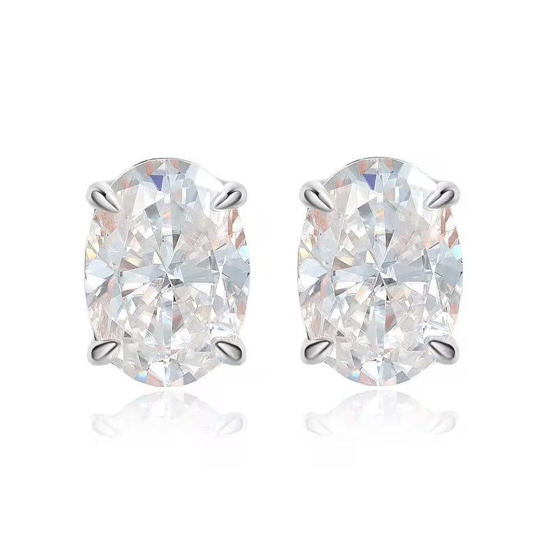 Classic Oval Stud Earrings