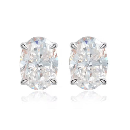 Classic Oval Stud Earrings
