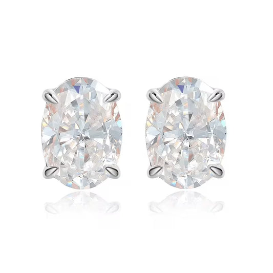 Classic Oval Stud Earrings