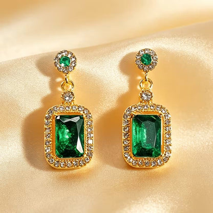 Green Luxury Drop Earrings