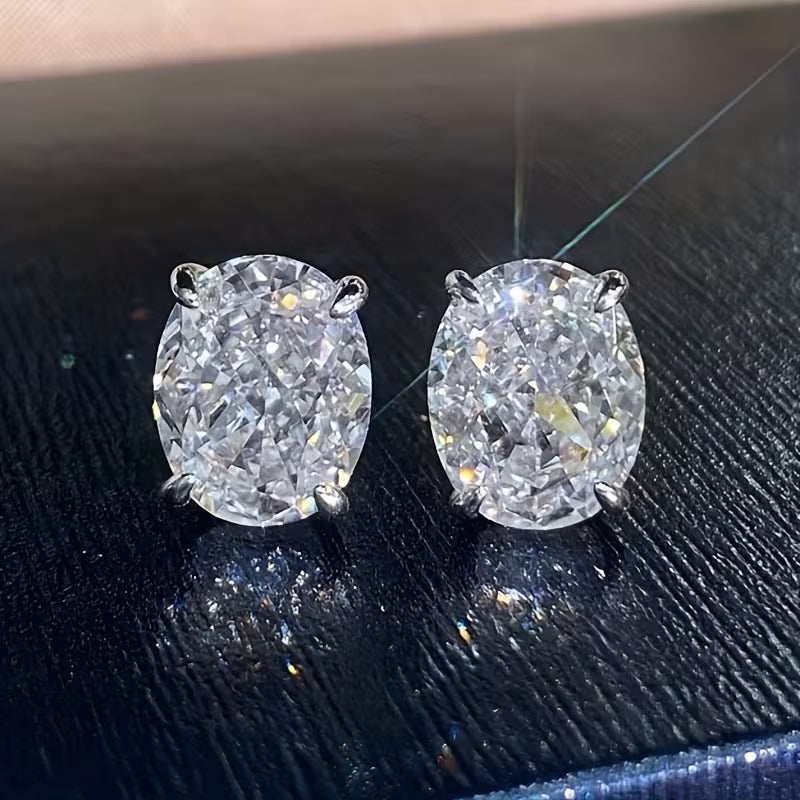 Classic Oval Stud Earrings