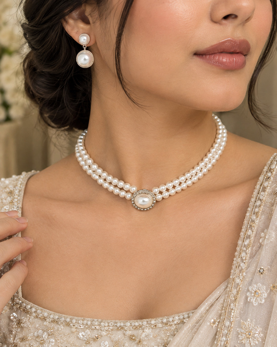 Royal Pearl Choker Set