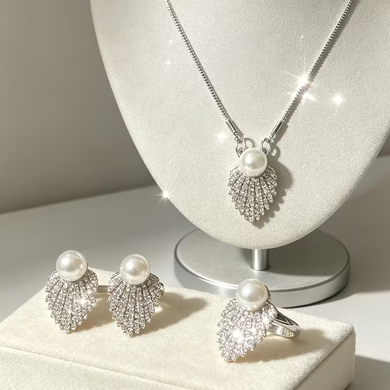 Pearl Fan Halo Set