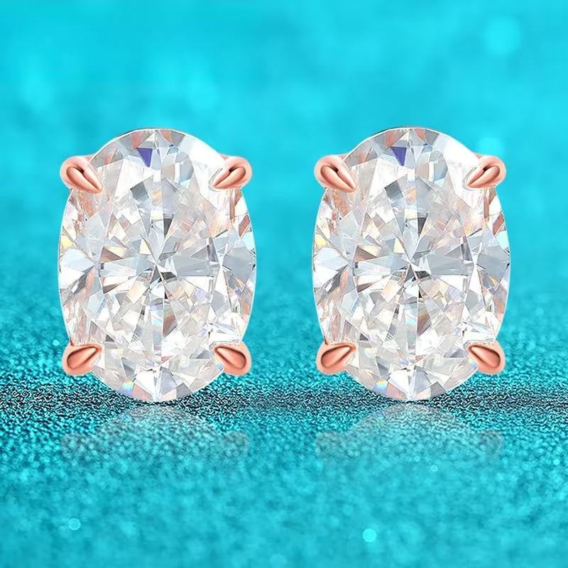 Classic Oval Stud Earrings