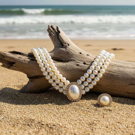 Triple Strand Choker Set