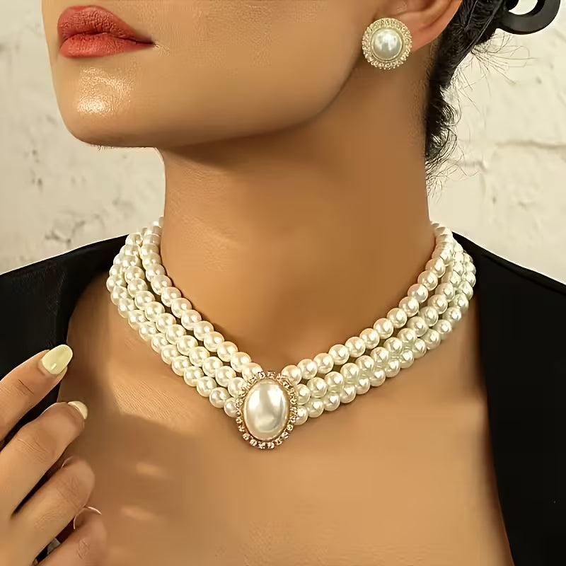 Triple Strand Choker Set