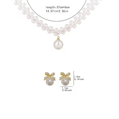 Pearl Mesh Necklace Set