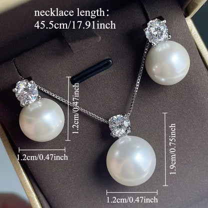 Pearl & Crystal Pendant Set