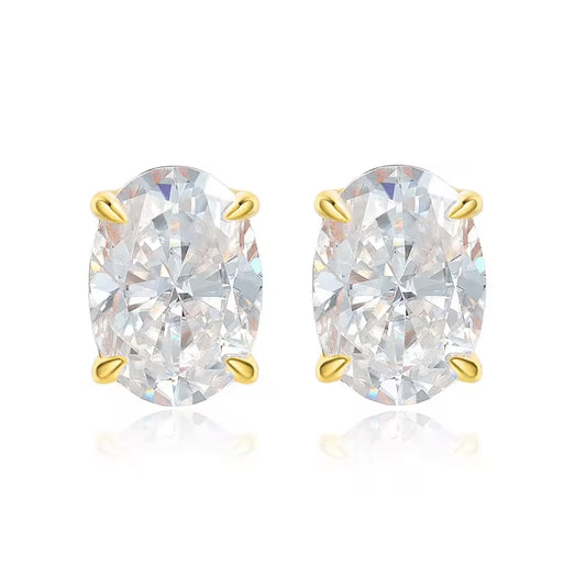 Classic Oval Stud Earrings